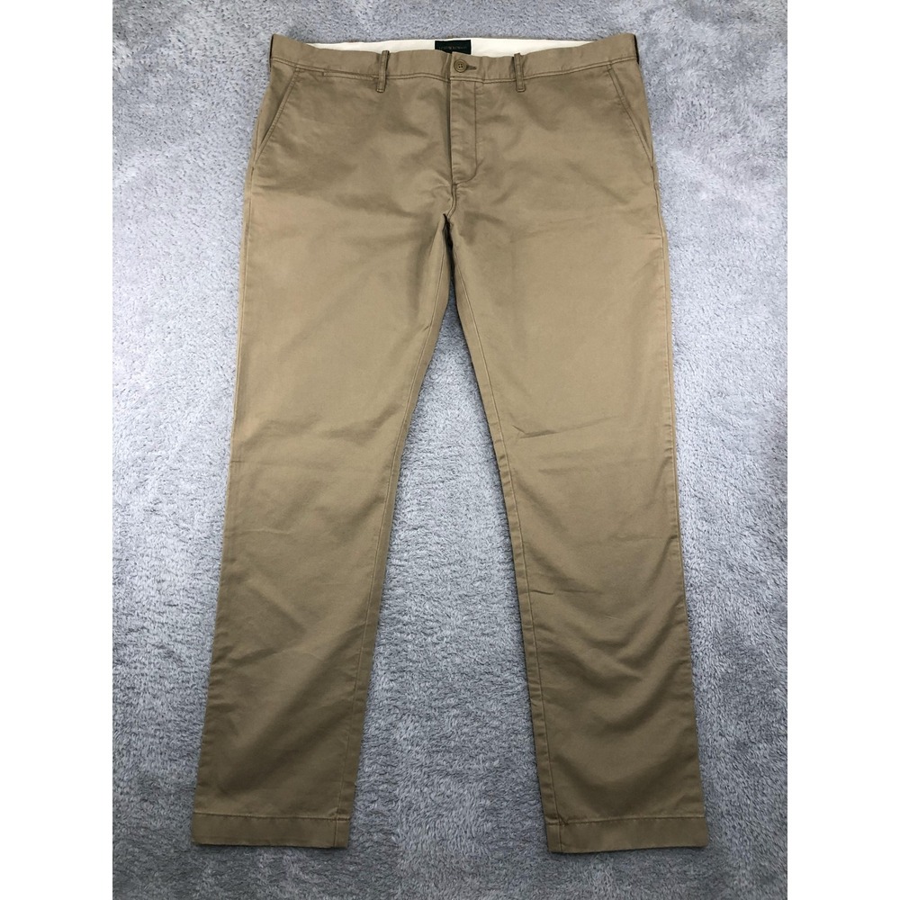 J.Crew Always Pants Men 42x34 (Tag 40x34) Brown 484 Slim Fit Chino Twill